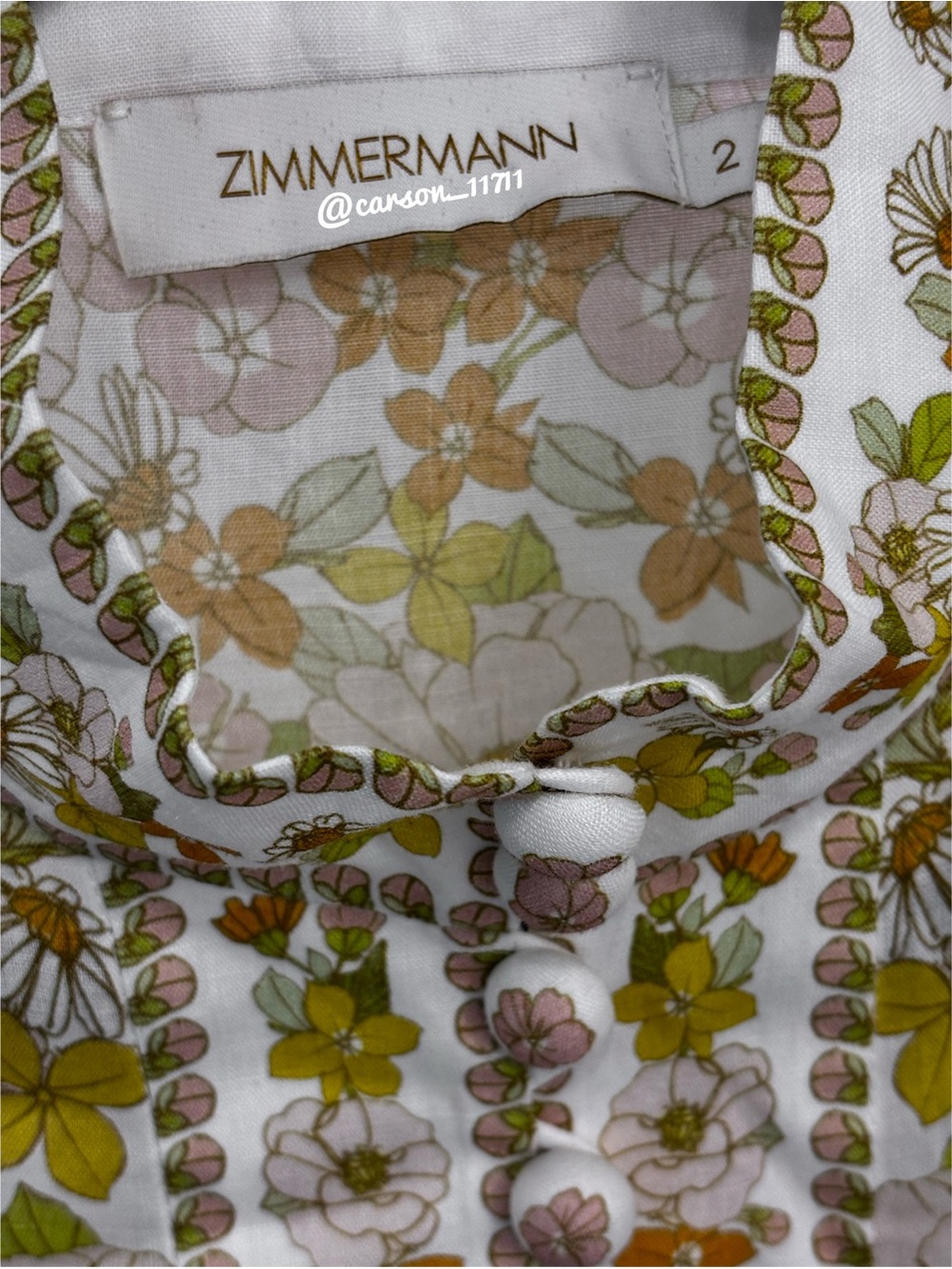 Zimmermann Super Eight Meadow Pink Shirt - Picture 7 of 10